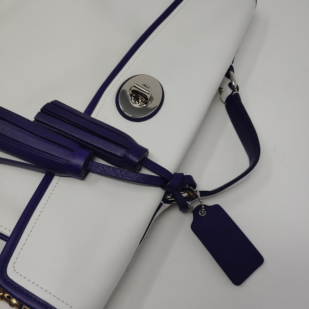 Coach White and Purple Women's Bag - Picture 5 of 10